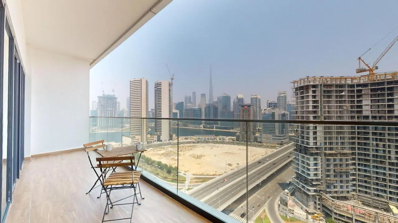 Sol Bay - One Bed With Distant Burj Khalifa View Apartment Dubai