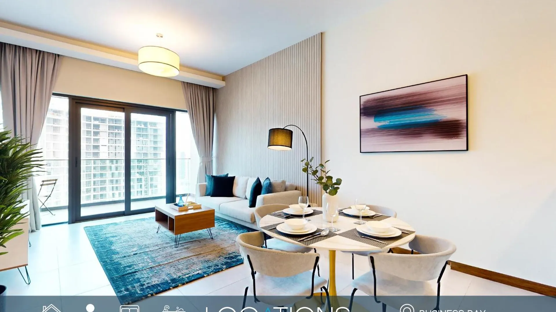 Sol Bay - One Bed With Distant Burj Khalifa View Apartment Dubai